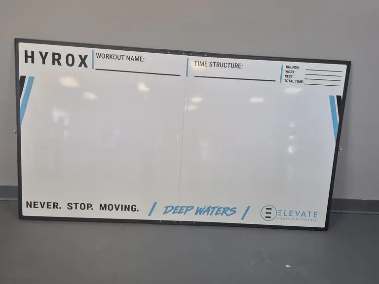 Branded whiteboard — Interior or ADA signage