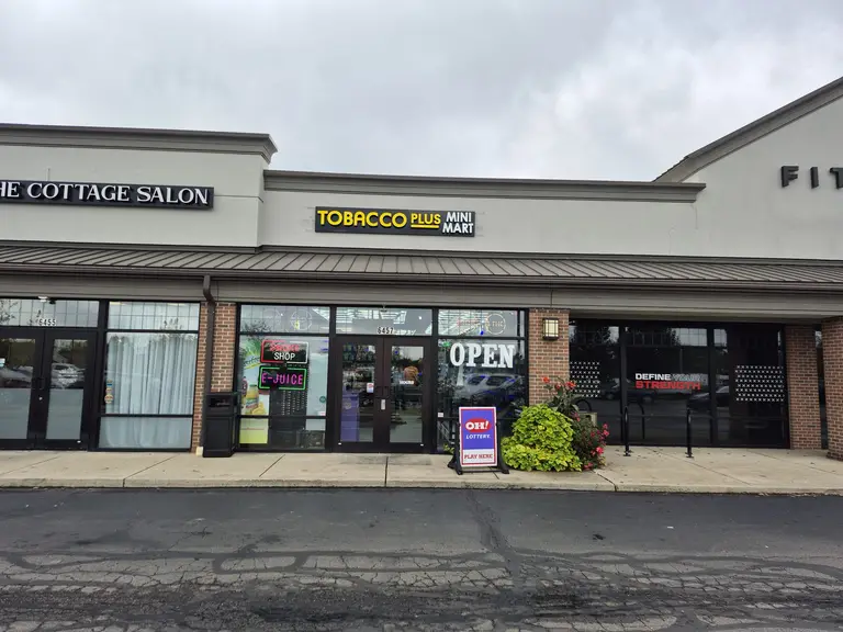 Storefront sign in a shopping center