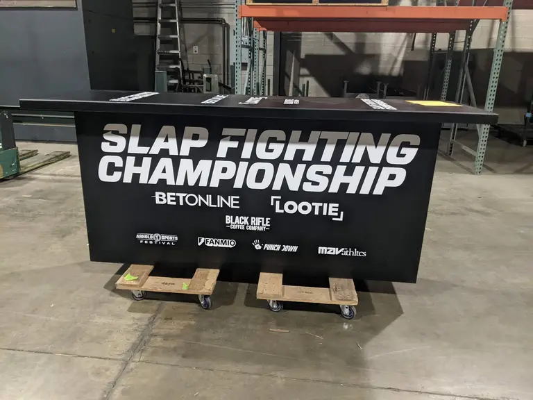 Event table sign — CNC or fabricated sign