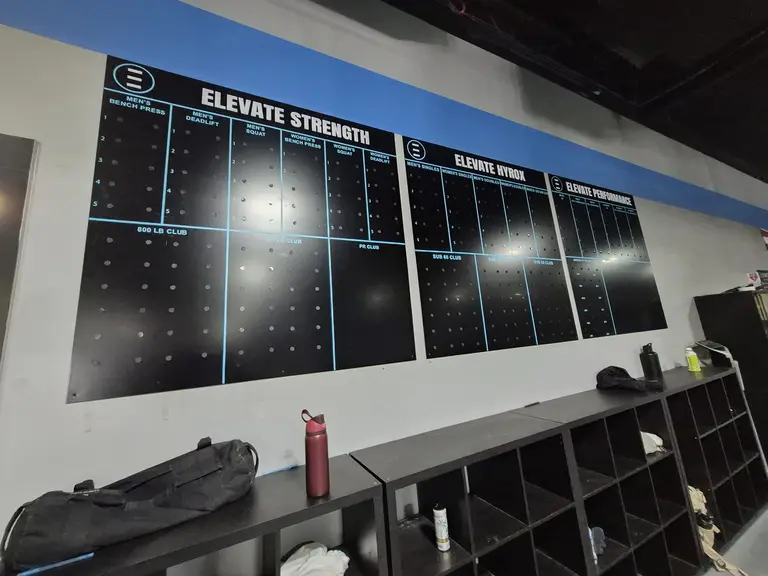 Wall-mounted workout boards — Interior or ADA signage